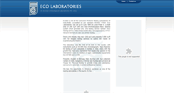 Desktop Screenshot of ecolabindia.com